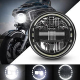 Motorcycle 7 Inch Round LED Headlight For Harley Touring Road King Ultra Classic Electra 4.5 Inch Fog Lights Mounting Ring Mo