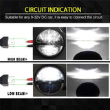7" Inch H4 LED Moto Headlight For Harley Softail Slim Fat Boy 7inch Halo DRL Turning Led Motorcycle Headlamp For Harley Touring