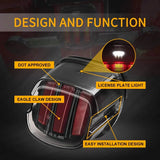Black/Clear Led Taillight for Harley Davidson | Motorcycle Rear Brake Lights