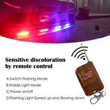 4-Panel Wireless LED Strobe Emergency Warning Light Red Blue Car Interior Accessory MAGIC COLORM