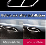 Stainless Exhaust Tip Cover for Volvo XC60 Car Interior Accessory LINGLUYANG