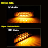 Amber LED Fender Side Marker Light for Kenworth T680 2013‑2017 Car Interior Accessory iJDM