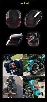 Smoke Clear LED Tail Brake Light Turn Lamp Low Profile For Harley Dyna Electra Glide Street Glide Fat Boy Road King XL 833 1200