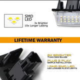 LED License Plate Light For Peugeot 206‑308 & Citroën C3‑C5 Car Interior Accessory iJDM