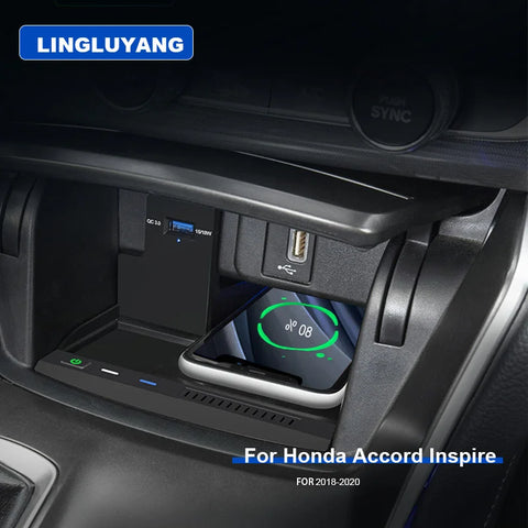 15W Wireless Charger Pad for Honda Accord 2018-2020 Car Interior Accessory LINGLUYANG