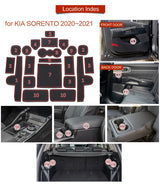 Smabee Anti-Slip Gate Slot Cup Mat for Kia Sorento Cup Holder Door Groove Non-slip Pad Accessories