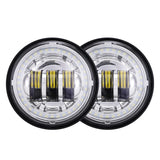 Black/Chrome 7inch LED Headlight /4.5inch Fog Lamp For Harley Davidson Electra Glide Road King Motorcycle Headlamp Bracket Set