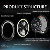 Halo 7Inch Round Led Headlight RGB Bluetooth App Controlled 7 For Harley Davidson Touring Fat Boy Jeep Wrangler JK LJ CJ TJ R