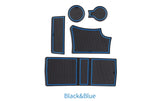 Anti-Slip Gate Slot Cup Mat for Peugeot 208 e-208 2019 - 2024 GT Interior Accessories Door Pad Non-Slip Mats Car Styling Car