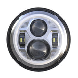 7 Inches H4 LED Moto Headlight Round For JeepJK TJ Touring Lada 4x4