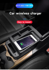 15W Wireless Phone Charger Holder for Honda CR-V 2017-2021 Car Interior Accessory LINGLUYANG