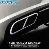 Stainless Exhaust Tip Cover for Volvo XC60 Car Interior Accessory LINGLUYANG