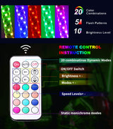 2ft 1/2 PCS RGB Spiral LED Whip Light for UTV ATV for Polaris RZR 800 900 1000 XP For Can-Am Maverick X3 APP Remote Control