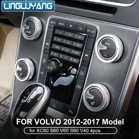Aluminum Alloy AC Knobs for Volvo S60 2012-2016 Car Interior Accessory LINGLUYANG