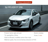 Anti-Slip Gate Slot Cup Mat for Peugeot 208 e-208 2019 - 2024 GT Interior Accessories Door Pad Non-Slip Mats Car Styling Car