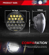 5.75 Inch Led Headlight For Motorcycle 5 3/4 Auxiliary Led Lights For Harley Sportster Iron 883 Dyna Street Bob FXDB Motor Parts