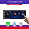 6.9" 1DIN CarPlay Stereo Touchscreen Universal