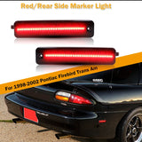 LED Side Marker Front & Rear Amber/Red for Pontiac Firebird Trans Am 1998-2002 LED Ambient Light iJDM