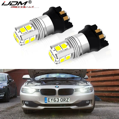 Error Free 6000K PW24W LED Bulbs for BMW F30 3 Series Car Interior Accessory iJDM WHITE