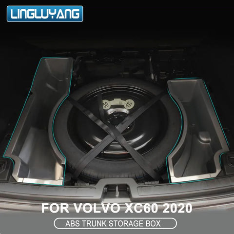 Trunk Storage Box Flocking for Volvo XC60 2018-23 Car Interior Accessory LINGLUYANG