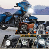 Motorcycle 7 Inch Round LED Headlight 4.5inch Led Fog Lights Set For Harley Touring Road King Ultra Classic Electra LED LAMP H4