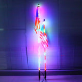 3/4/5FT LED Whip Light RGB RZR LED Lamp Waterproof Bendable Remote Control Multi-color Super Bright Flag Light for SUV ATV Lamp