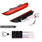 LED Bumper Reflector Lights for Infiniti Q50 Nissan Car Interior Accessory iJDM