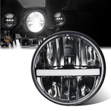 7" Inch H4 LED Moto Headlight For Harley Softail Slim Fat Boy 7inch Halo DRL Turning Led Motorcycle Headlamp For Harley Touri