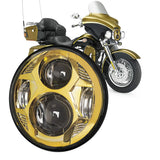 Round 5-3/4 Headlamp For Harley Honda Shadow VT 600 700 750 1100 VTX 1300 Drl  12v High/Low beam 5.75 inch Motorcycle Headlamp