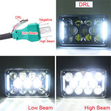 4X6Inch Motorcycle LED Headlight With Drl High Low Beam Headlight Assembly | Motorcycle Accessories ANGLELITE