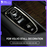 Center Console Chrome Trim Cover for Volvo XC90 2015+ Car Interior Accessory LINGLUYANG