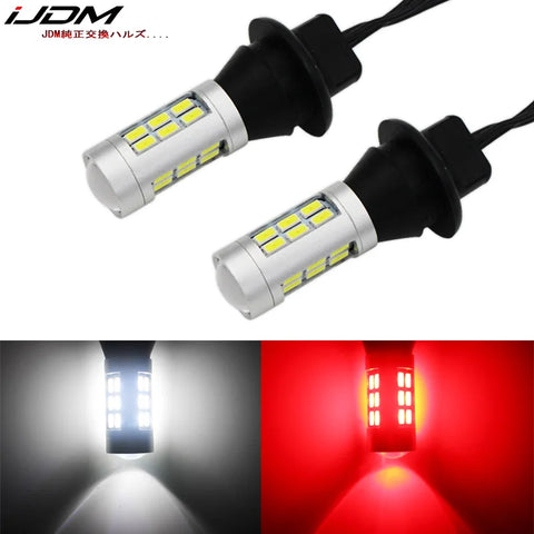 Car Interior Accessory Dual‑Color LED Bulbs for Universal Car Interior Accessory iJDM 3156 T25 LED