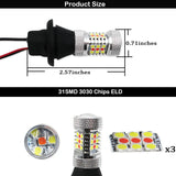 LED Dual‑Color 2W T20 Reverse Bulbs for Universal Vehicles LED Ambient Light iJDM