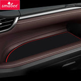 smabee Gate slot pad For TOYOTA VOXY NOAH 80 85 A series of 2015-2017 Interior Door Pad/Cup Dust mats Non-slip 19PCS red whit