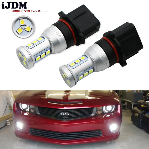 P13W Xenon White LED Bulbs for Chevy Camaro Audi A4 Car Interior Accessory iJDM WHITE