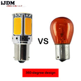 LED Turn Signal Bulb COB Amber for Universal Vehicles Car Interior Accessory iJDM
