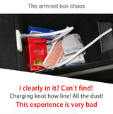 Lexus UX ZA10 UX200 UX250h 2019-2021 Car Armrest Storage Box Interior Accessories Stowing Tidying Organizer BLACK Car Interio