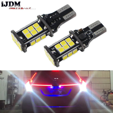 921 T15 LED Bulbs Can-Bus Error Free Reverse Lights Car Interior Accessory iJDM WHITE