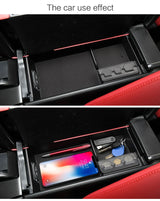 Lexus UX ZA10 UX200 UX250h 2019-2021 Car Armrest Storage Box Interior Accessories Stowing Tidying Organizer BLACK Car Interio