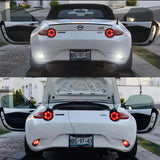 Dual Color White Red T20 LED Bulbs for Mazda MX-5 2016-Up
