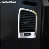 Stainless Steel AC Vent Trim Rings for Volvo XC60 Car Interior Accessory LINGLUYANG
