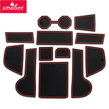 Anti-Slip Gate Slot Cup Mat for VW Polo 2018 2019 2020 2021 2022 2023 Accessories Rubber Cup Holders Non-Slip Pad Interior Ac