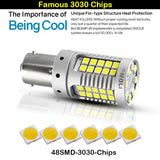 LED Light 1156/3156/7440 Bulbs Error-Free for Universal 12V LED Ambient Light iJDM