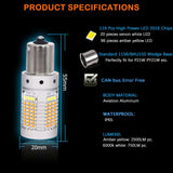 LED Switchback Bulb Kit for Universal BAU15S/1156 21W Car Interior Accessory iJDM