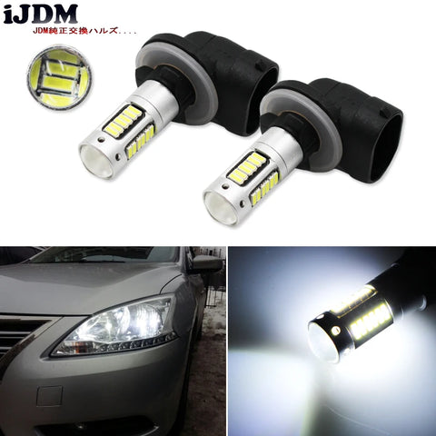 881 H27 30SMD LED Fog Light Bulbs 6500K White Car Interior Accessory iJDM Blue 881 LED