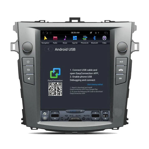 Vertical Screen Android GPS Radio for Toyota Corolla 2006 Android Head Unit Bosstar 11.8'' 128G 4 g