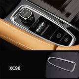 Center Console Chrome Trim Cover for Volvo XC90 2015+ Car Interior Accessory LINGLUYANG Silver
