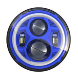 Motorcycle 7inch LED Headlight 7 H4 LED DRL Halo Ring Amber Turn Signal Headlamp For Harley Davidsion Softail Slim Fat Boy Moto