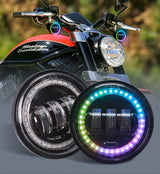 Motorcycle Foglight 4.5 inch With Amber Turning light LED Fog Light Passing Auxiliary Light For Harley Classic FLHR Road King