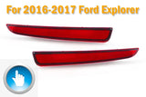Rear Fog LED Bumper Reflectors for Ford Explorer 11-15 Car Interior Accessory iJDM